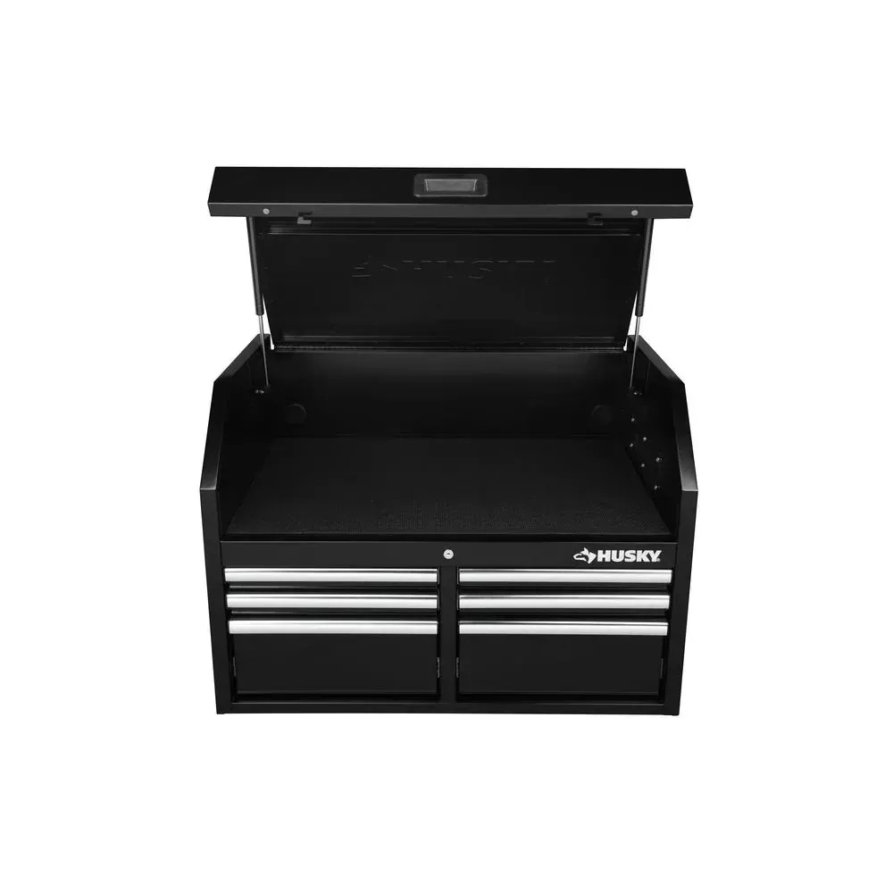 36 IN. W 12-DRAWER, DEEP COMBINATION TOOL CHEST AND CABINET SET IN GLOSS BLACK-Kikonat