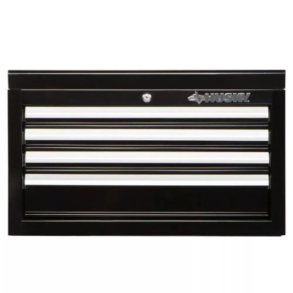 26 IN. W 4-DRAWER TOOL CHEST IN GLOSS BLACK-Kikonat