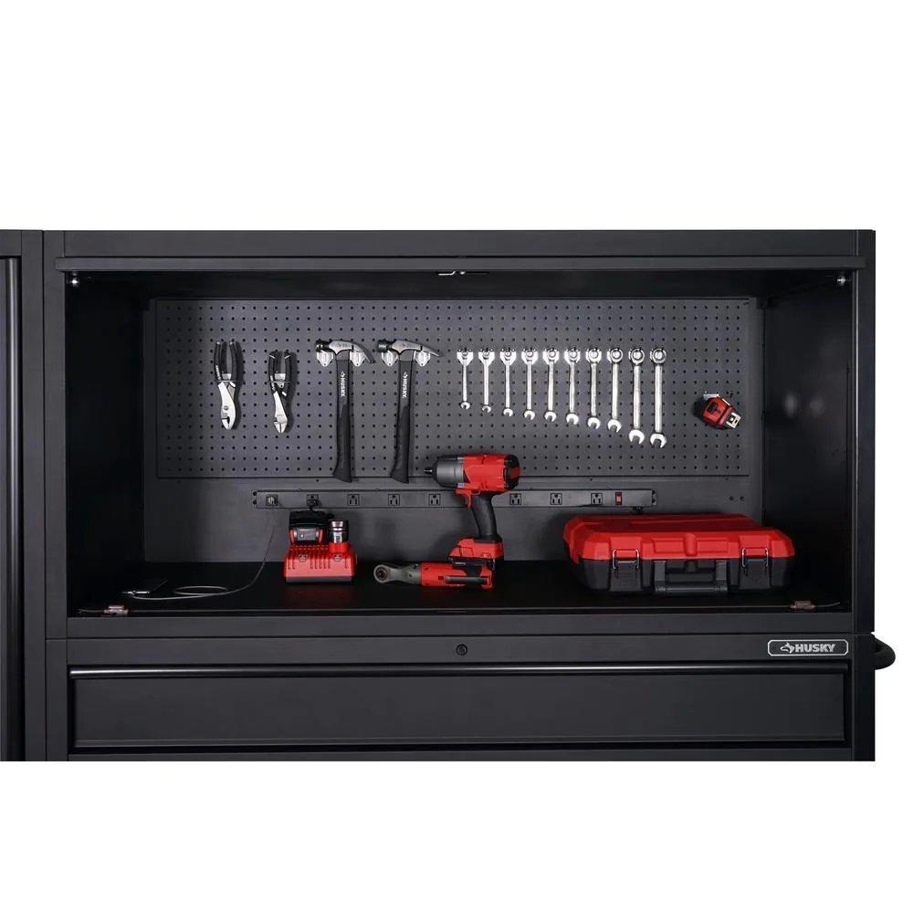 80 in. W 10-Drawer, Deep Combination Tool Chest and Rolling Cabinet Set in Matte Black (3-Piece)-Kikonat