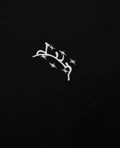 CURB BLACK HOODIE-Kikonat