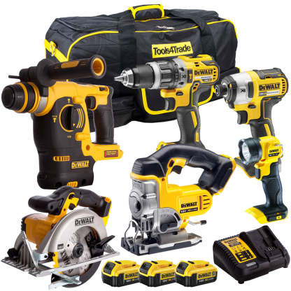 DCK699M3TB 18V 6 Piece Combo Kit with 3 x 4.0Ah Batteries Charger & Bag-Kikonat