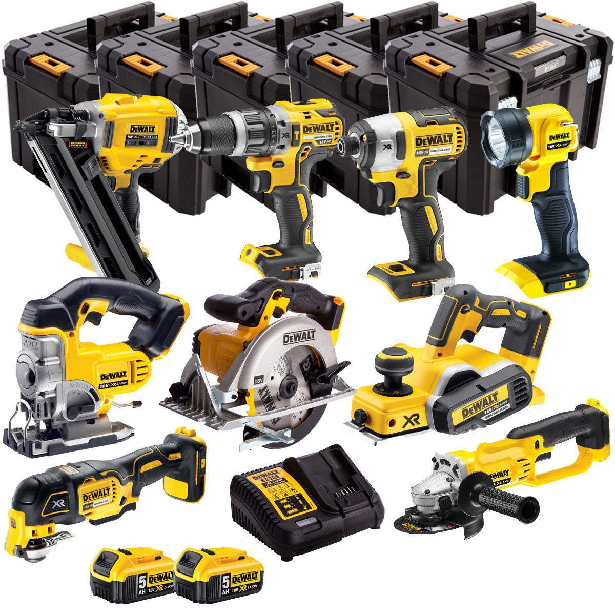 DEWT4TKIT17 18V XR 9 Piece with 2 x 5.0Ah Li-ion KIT-Kikonat
