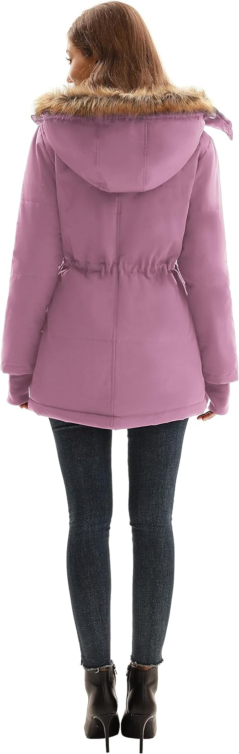 Winter Wool Women's Parka Jacket-Kikonat