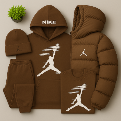 JRD Essential - Winter Set with Hoodie, Pants and Quilted Puffer Jacket-Kikonat