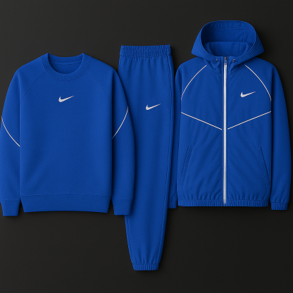 NK™ Complete Set - Sweatshirt, Pants and Windproof Hooded Jacket-Kikonat