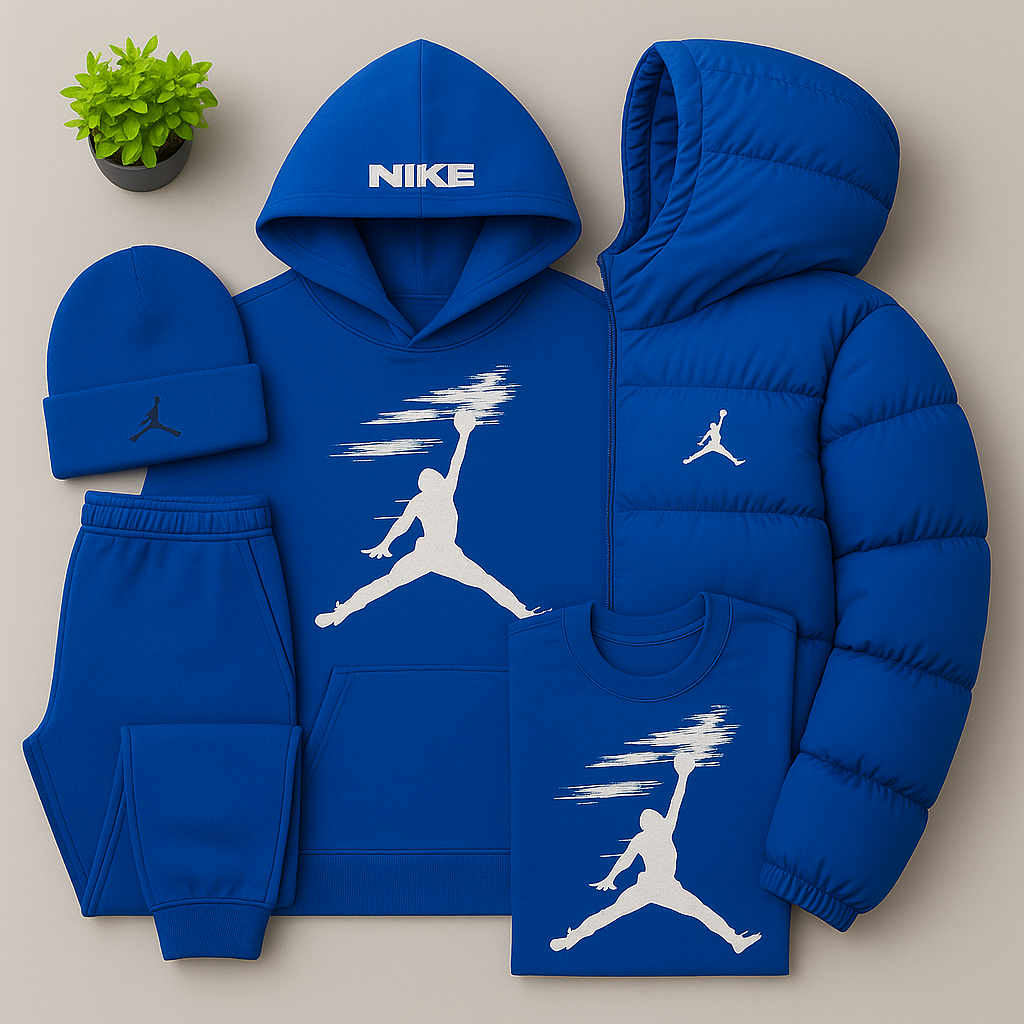 JRD Essential - Winter Set with Hoodie, Pants and Quilted Puffer Jacket-Kikonat