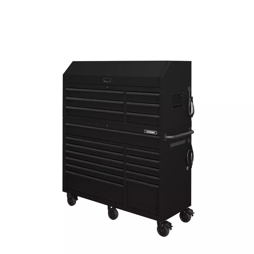HEAVY-DUTY 56 IN. W 18-DRAWER COMBINATION TOOL CHEST AND CABINET SET, MATTE BLACK-Kikonat