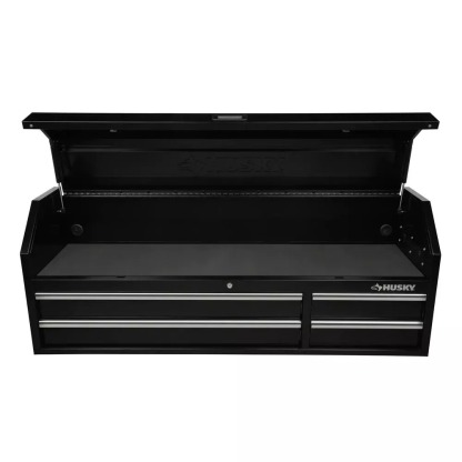 61 IN. W X 15.8 IN. D 4-DRAWER TOOL CHEST WITH POWER STRIP IN BLACK-Kikonat