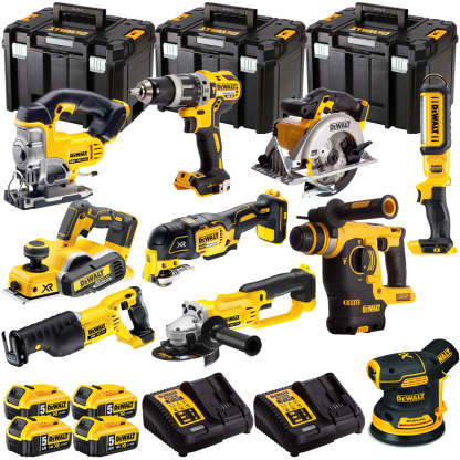 18V 10 Piece Power Tool Kit with 4 x 5.0Ah Batteries T4TKIT-497-Kikonat
