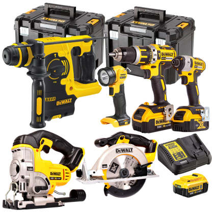 DCK699M3T 18V 6 Piece Kit 3 x 4.0Ah Batteries Charger & 2 x TSTAK Kitboxes-Kikonat