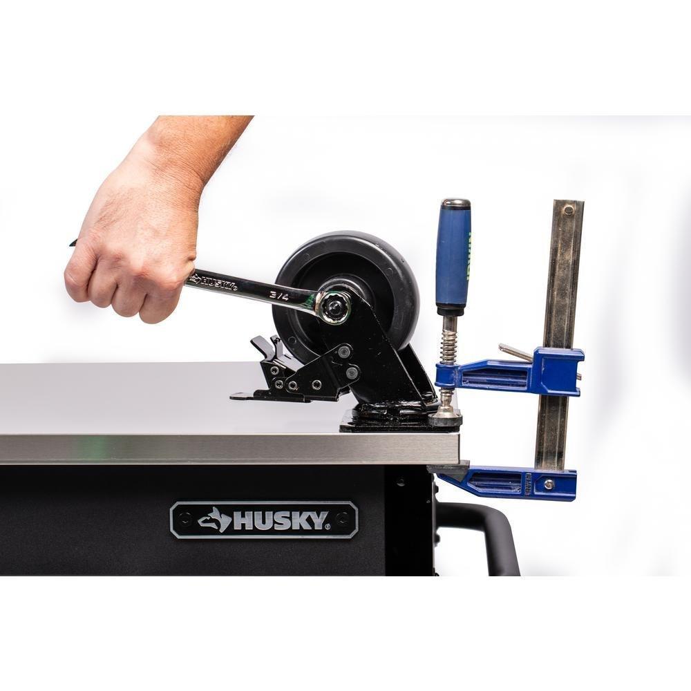 63 in. W 11-Drawer, Deep Tool Chest Mobile Workbench in Matte Black with Flip-Top Stainless Steel Top-Kikonat