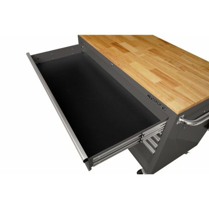 52 in. 9-Drawer Mobile Workbench in Gloss Gray-Kikonat