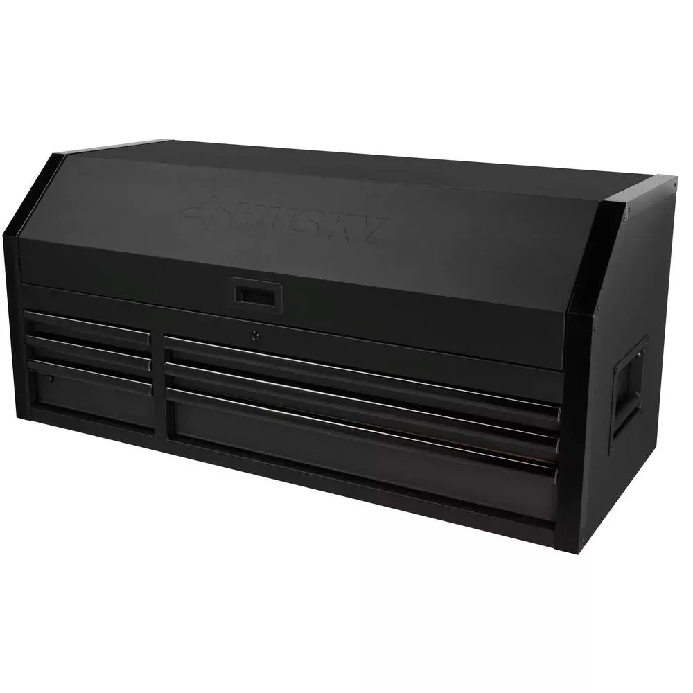 INDUSTRIAL 52 IN. W X 21.5 IN. D 6-DRAWER TOOL CHEST WITH PULL-OUT WORK SURFACE AND LED LIGHT IN MATTE BLACK-Kikonat