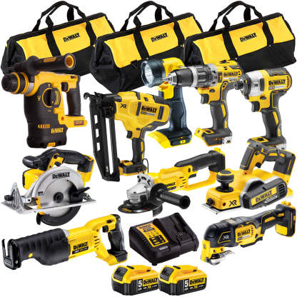 18V 10 Piece Power Tool Kit with 2 x 5.0Ah Batteries T4TKIT-867-Kikonat