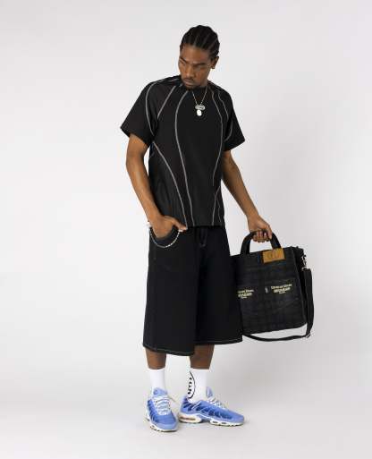 BLACK TECH LINES T-SHIRT-Kikonat