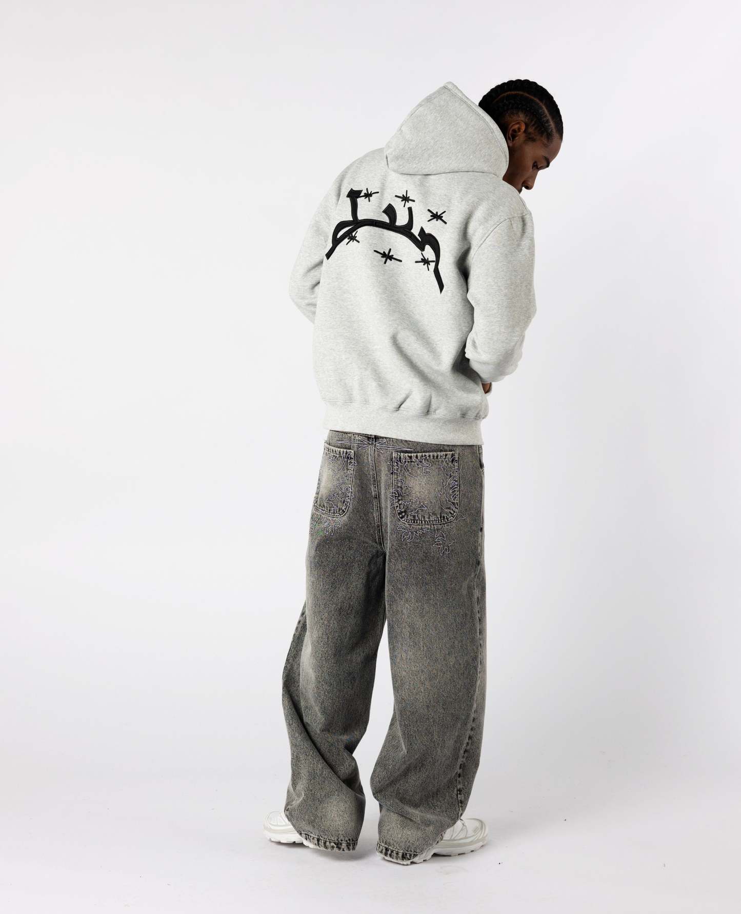 MOTTLED GREY ZIP-Kikonat