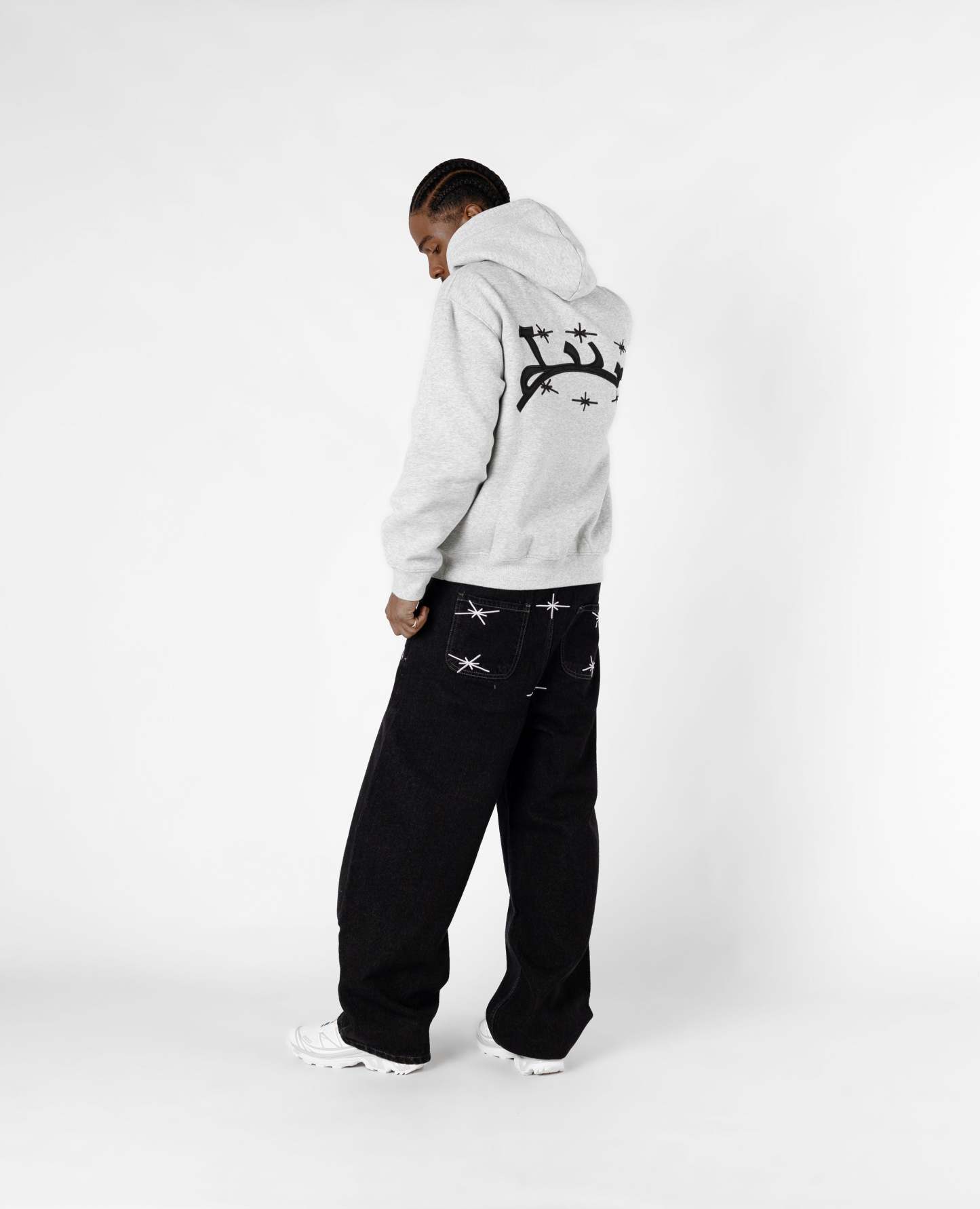 MOTTLED GREY HOODIE-Kikonat