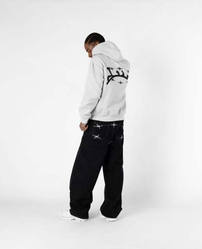 MOTTLED GREY HOODIE-Kikonat