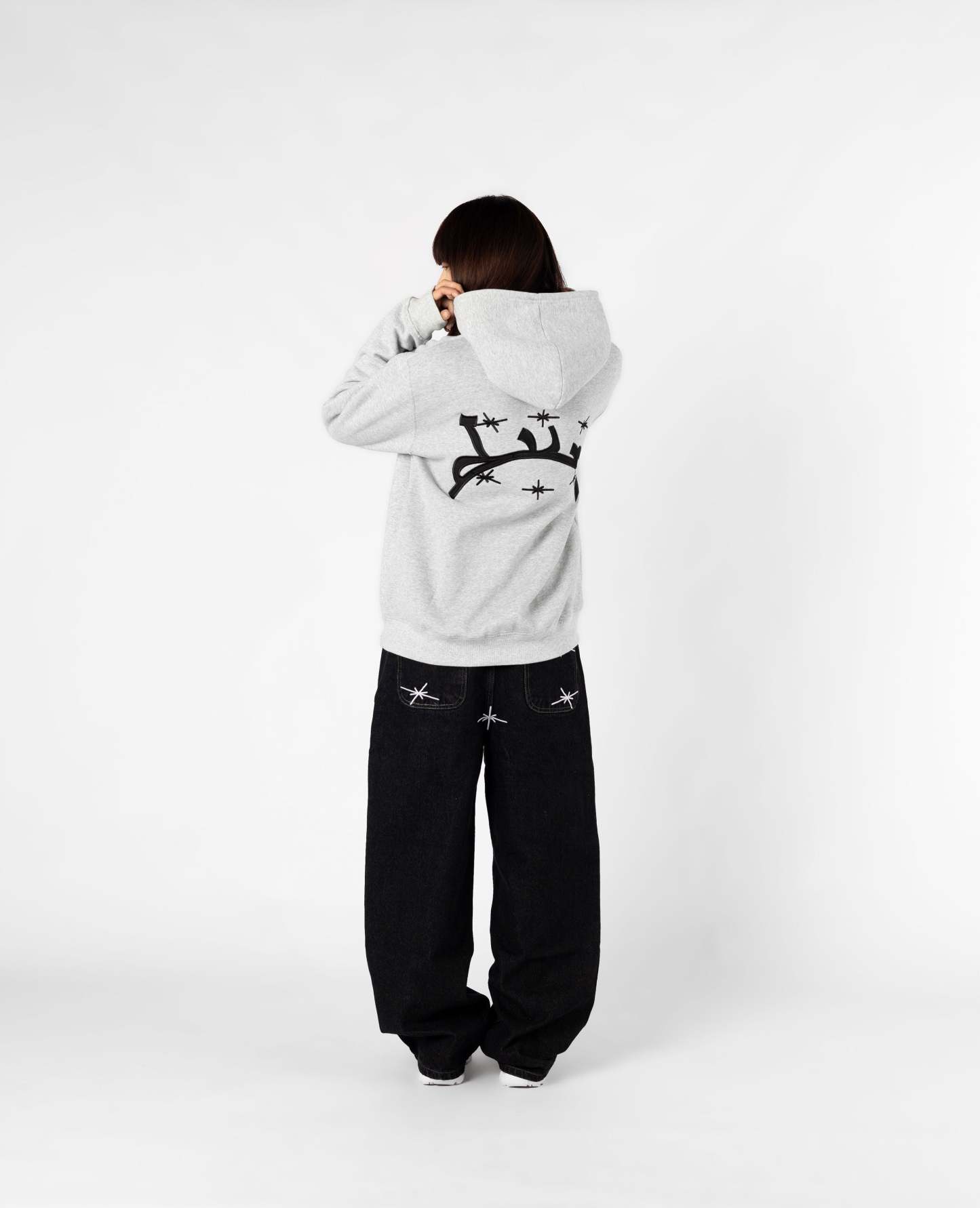 MOTTLED GREY HOODIE-Kikonat