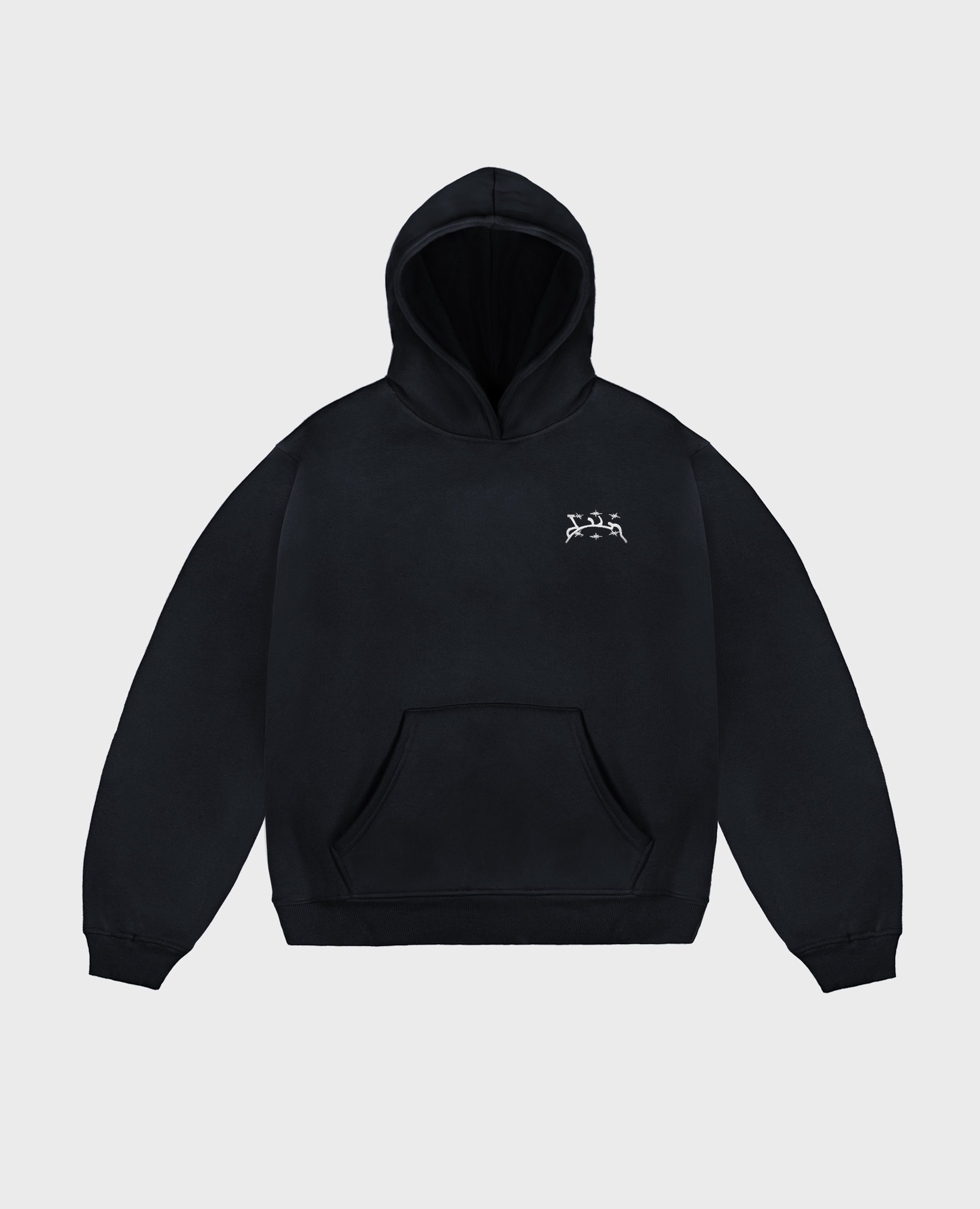 CURB BLACK HOODIE-Kikonat