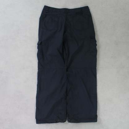 RARE Vintage 00s Womens Cargo Pants Black-Kikonat