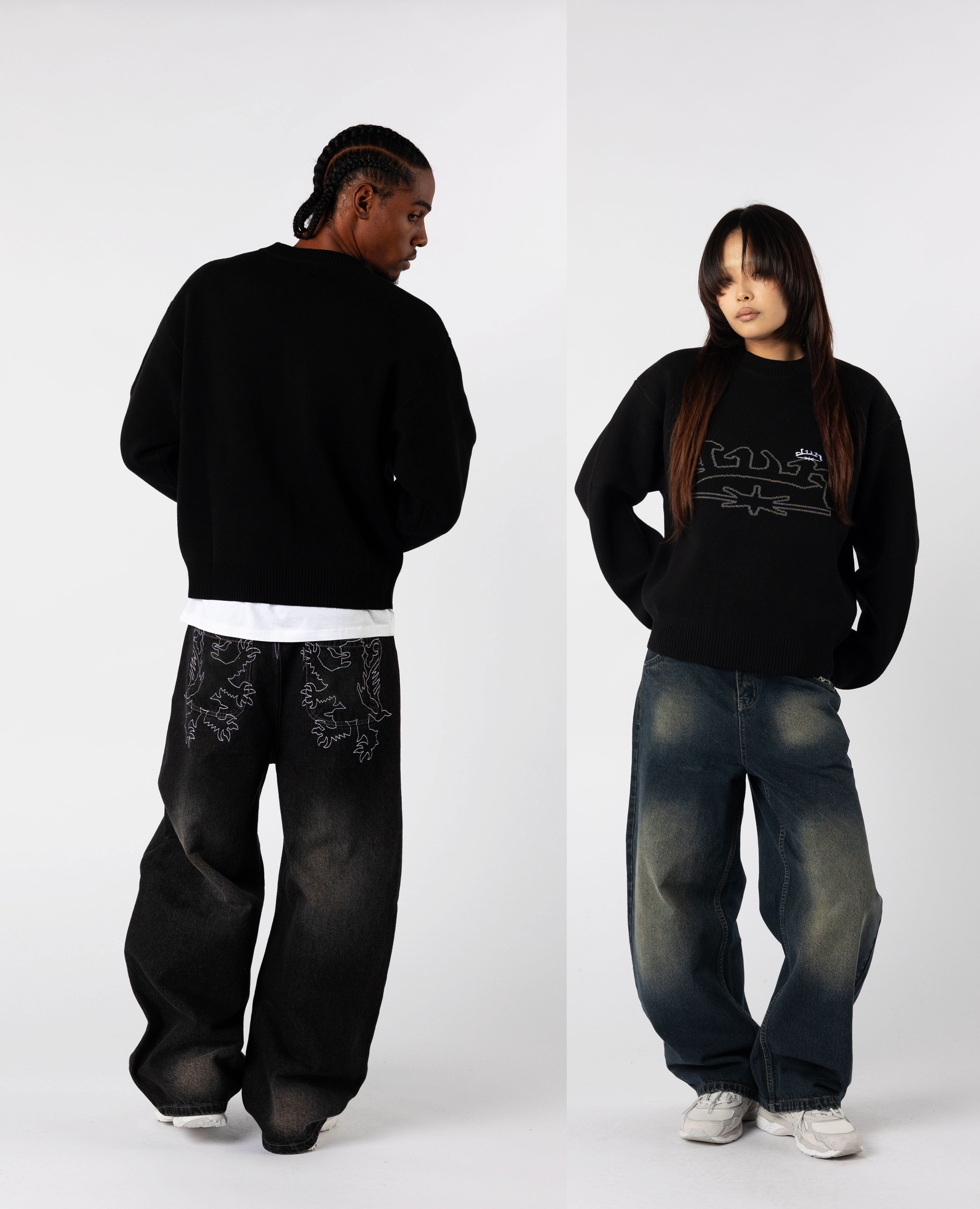 BLACK KNITWEAR-Kikonat