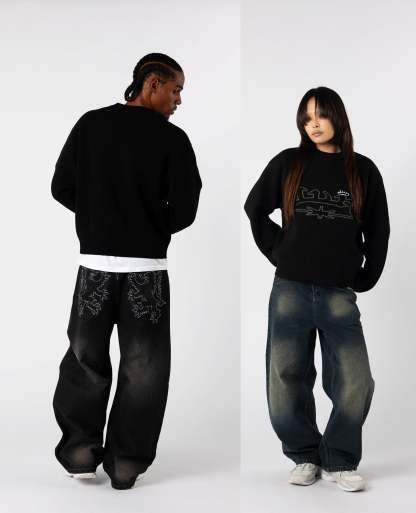 BLACK KNITWEAR-Kikonat