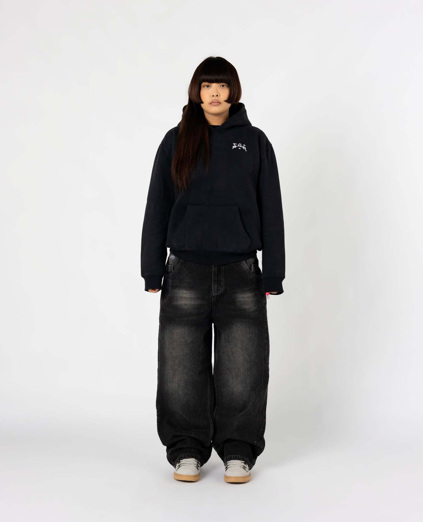 CURB BLACK HOODIE-Kikonat