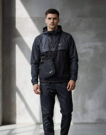 Men’s Windbreaker Tracksuit With Crossbody Bag