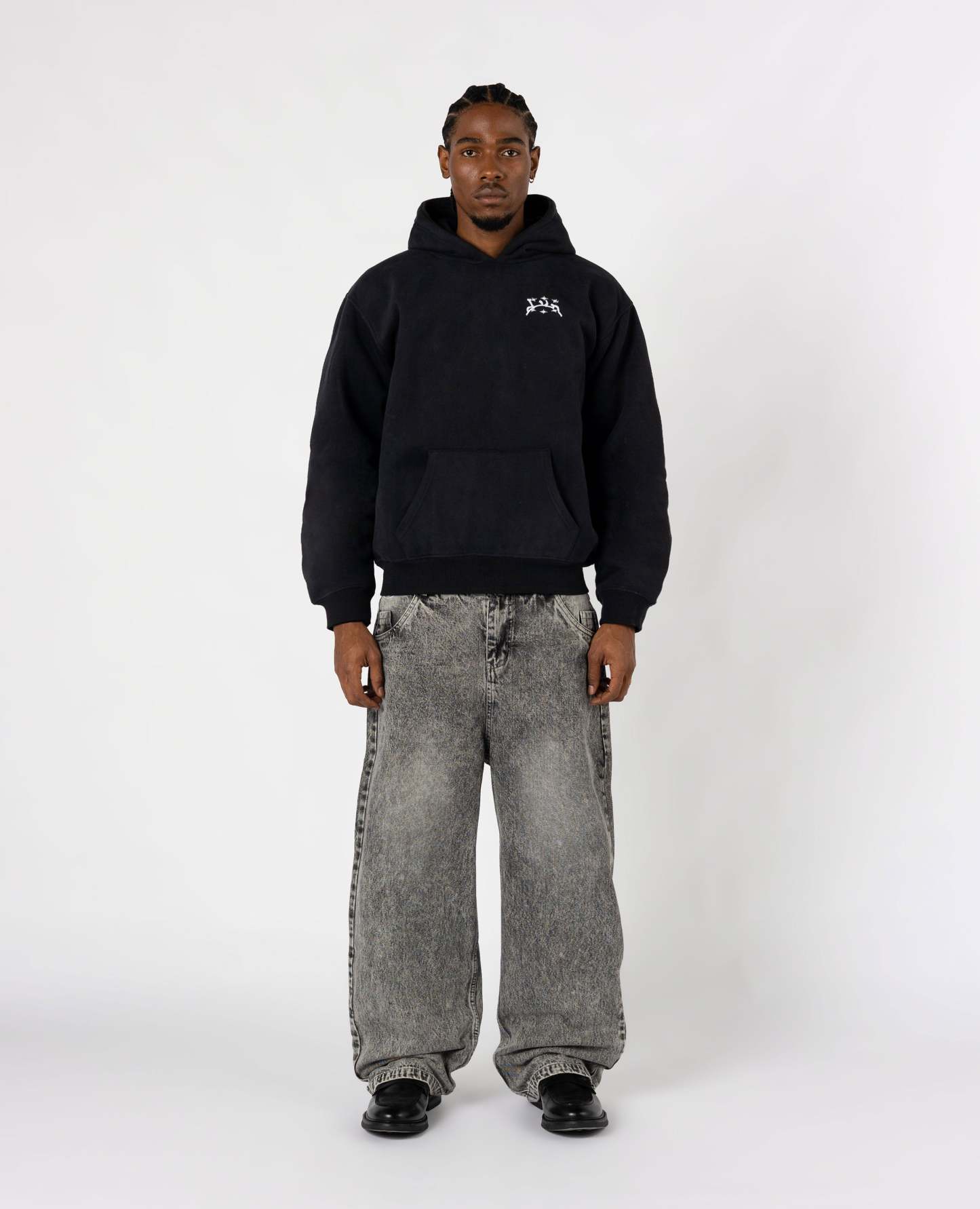 CURB BLACK HOODIE-Kikonat