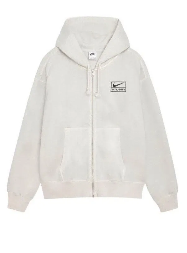STONE WSHD FLEECE ZIP HOODIE-Kikonat