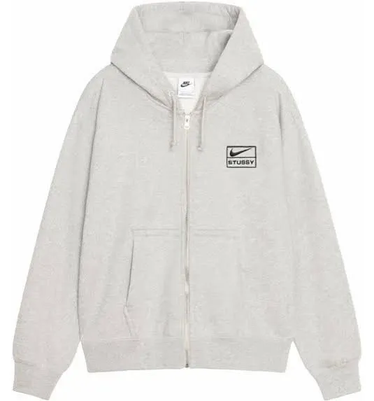 STONE WSHD FLEECE ZIP HOODIE-Kikonat