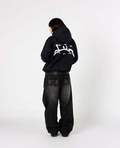 CURB BLACK HOODIE-Kikonat