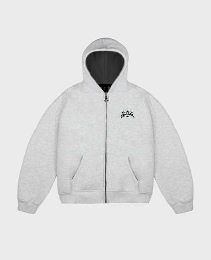 MOTTLED GREY ZIP-Kikonat