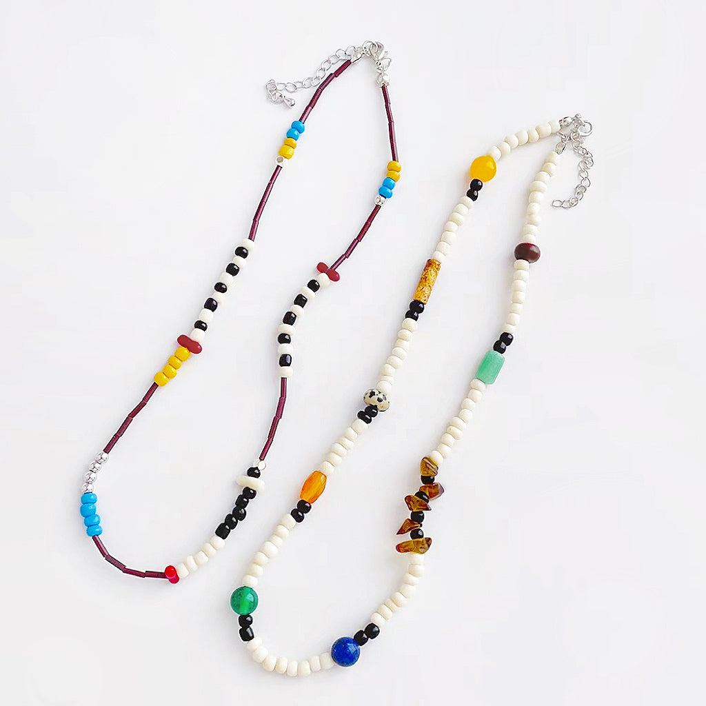 Vivid Hue Beads Necklace