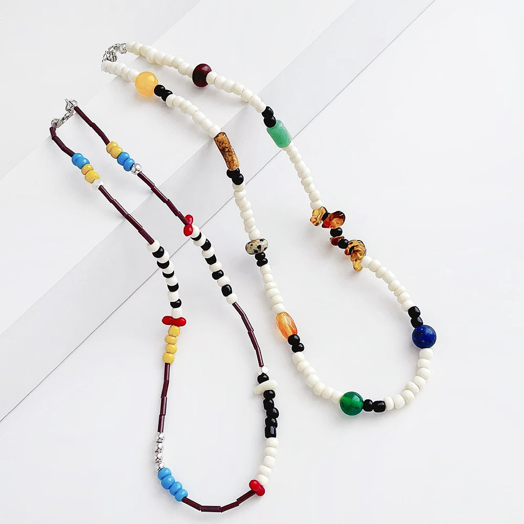Vivid Hue Beads Necklace