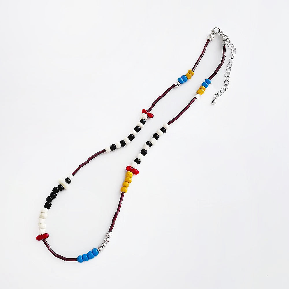 Vivid Hue Beads Necklace