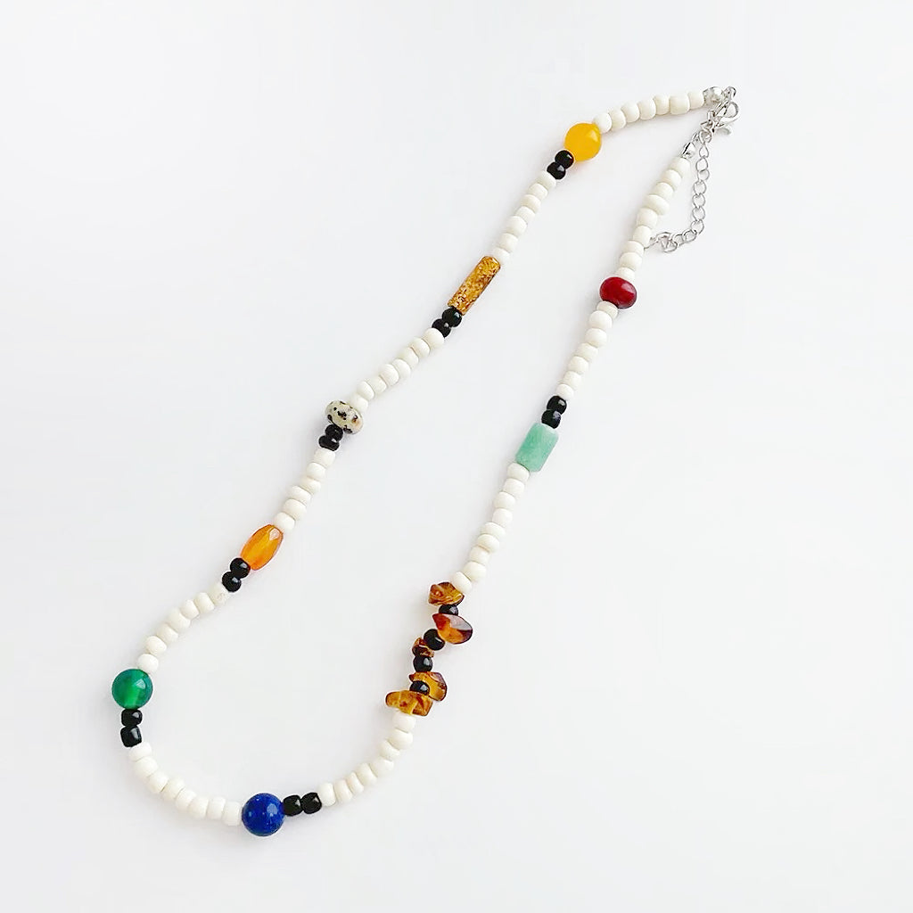 Vivid Hue Beads Necklace