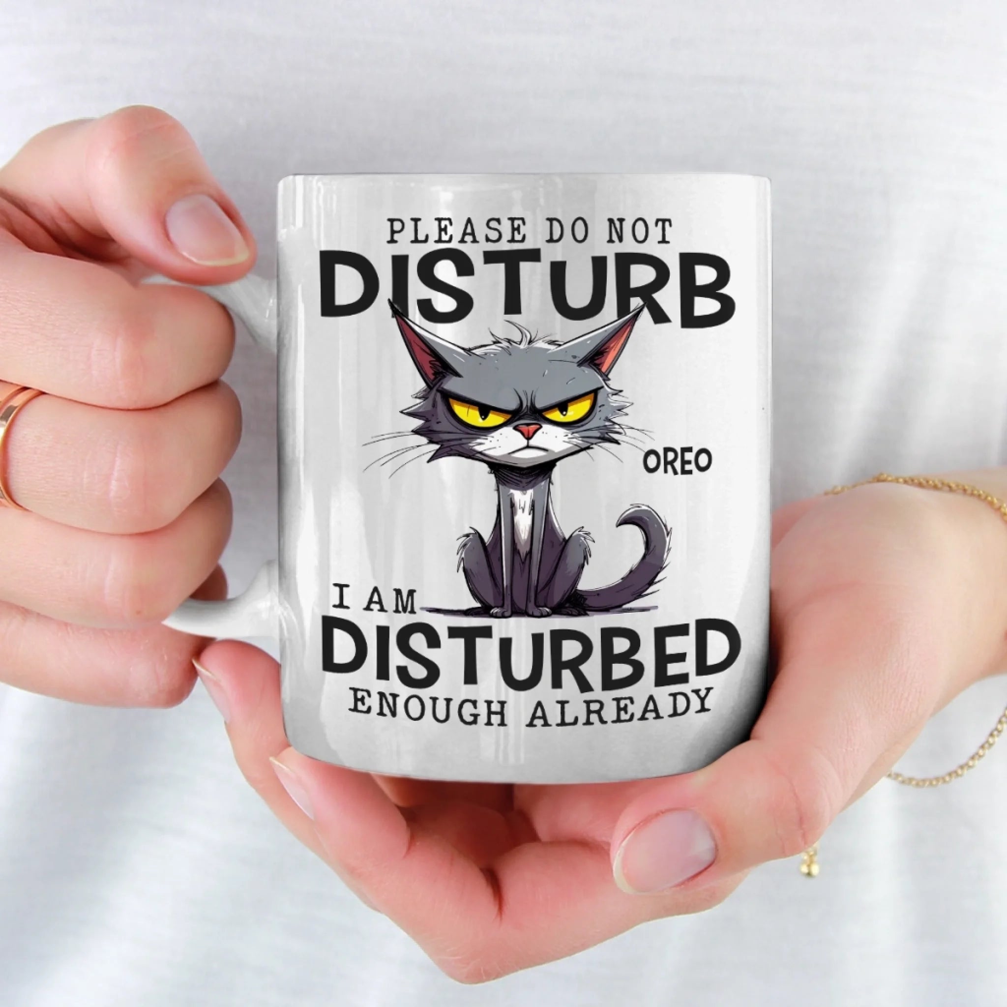 Cranky Cat Club - Friend Personalized Custom Mug - Gift For Yourself, Best Friends, Sisters, Family Members, Coworkers