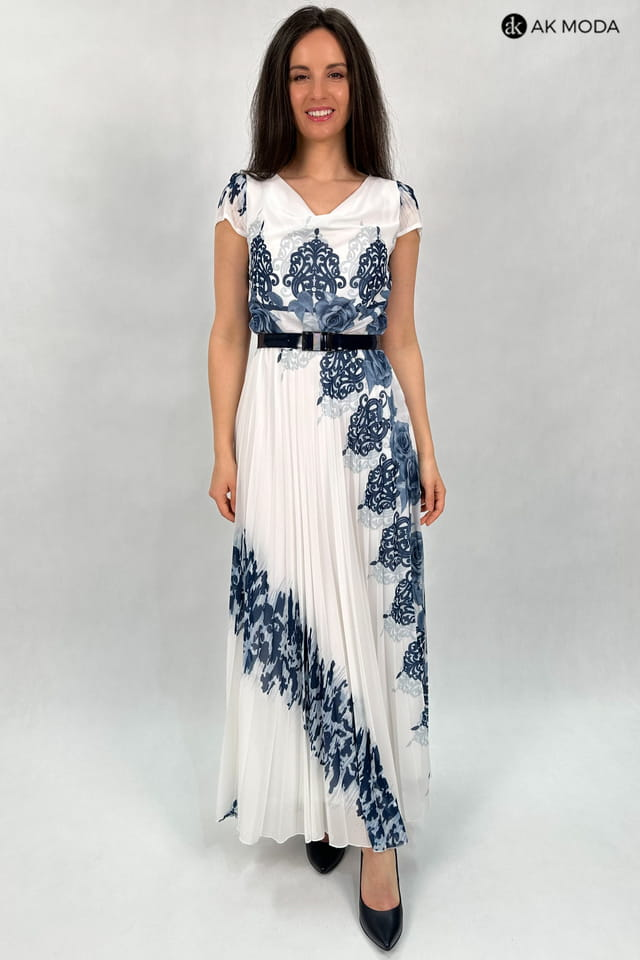 🌺 SPÓDNICA MAXI PLISOWANA Z KWIATOWYM NADRUKIEM – ROMANTYCZNY HIT SEZONU!