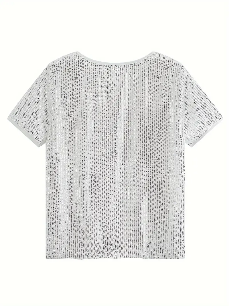 ELEGANCKI KOMPLET CASUALOWY z cekinami! Krótki rękaw + proste nogawki - SUPER WYGODNY & MODNY! 🌟PROMOCJA: -35% TYLKO DZIŚ!