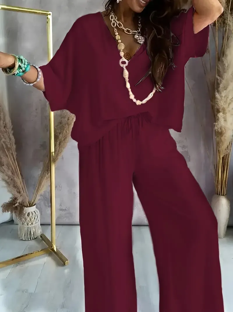 ELEGANCKI JEDNOKOLOROWY GARNITUR DAMSKI | DARMOWA WYSYŁKA + LIMITOWANA PROMOCJA!