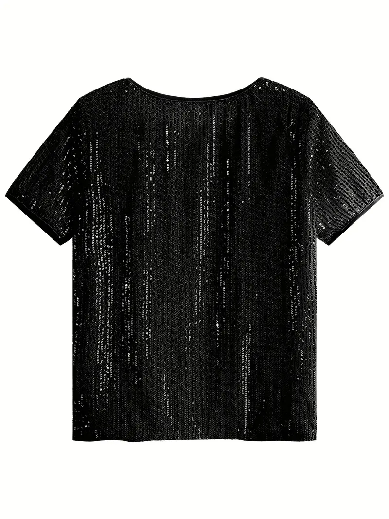 ELEGANCKI KOMPLET CASUALOWY z cekinami! Krótki rękaw + proste nogawki - SUPER WYGODNY & MODNY! 🌟PROMOCJA: -35% TYLKO DZIŚ!