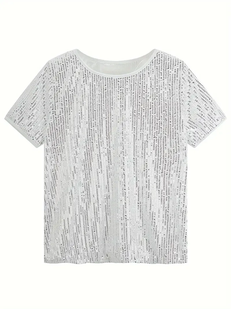 ELEGANCKI KOMPLET CASUALOWY z cekinami! Krótki rękaw + proste nogawki - SUPER WYGODNY & MODNY! 🌟PROMOCJA: -35% TYLKO DZIŚ!