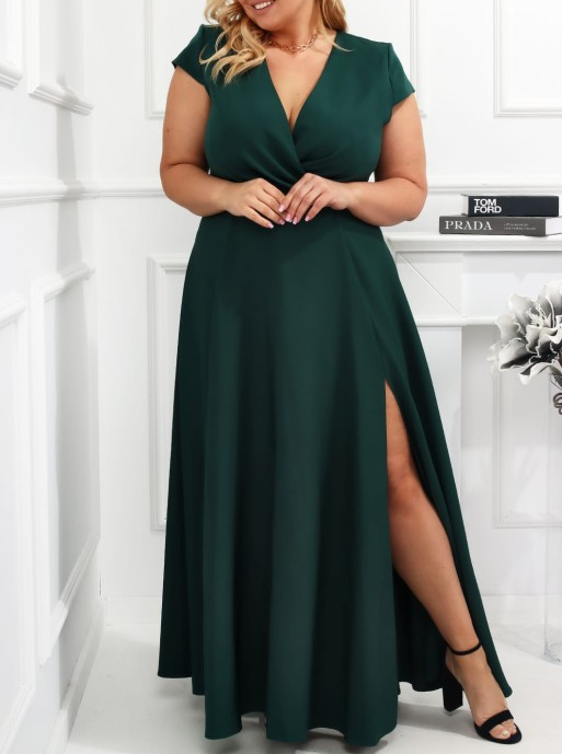 📣‼️‼️UWAGA PRZECENA LATA -90%‼️‼️AFRODI granatowa sukienka PLus Size