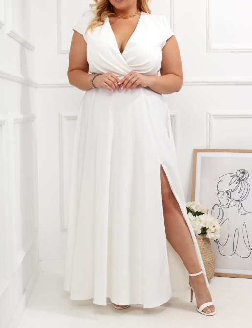 📣‼️‼️UWAGA PRZECENA LATA -90%‼️‼️AFRODI granatowa sukienka PLus Size