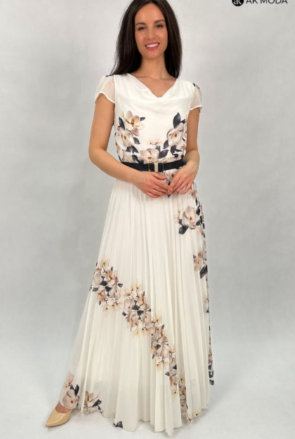 🌺 SPÓDNICA MAXI PLISOWANA Z KWIATOWYM NADRUKIEM – ROMANTYCZNY HIT SEZONU!