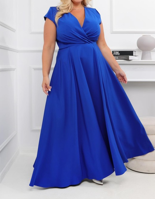 📣‼️‼️UWAGA PRZECENA LATA -90%‼️‼️AFRODI granatowa sukienka PLus Size