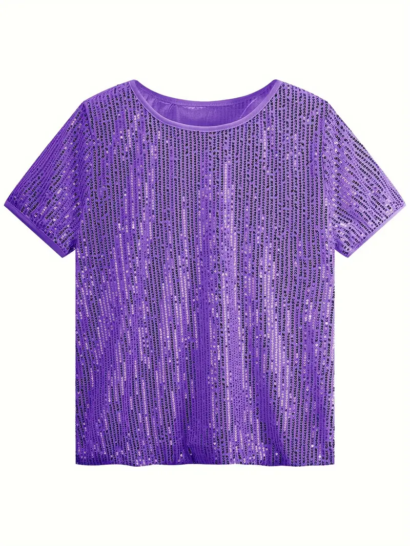 ELEGANCKI KOMPLET CASUALOWY z cekinami! Krótki rękaw + proste nogawki - SUPER WYGODNY & MODNY! 🌟PROMOCJA: -35% TYLKO DZIŚ!