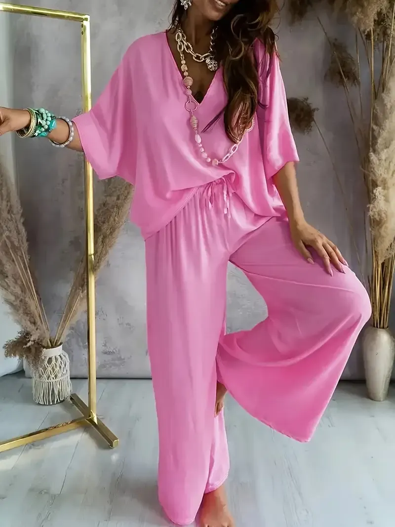 ELEGANCKI JEDNOKOLOROWY GARNITUR DAMSKI | DARMOWA WYSYŁKA + LIMITOWANA PROMOCJA!